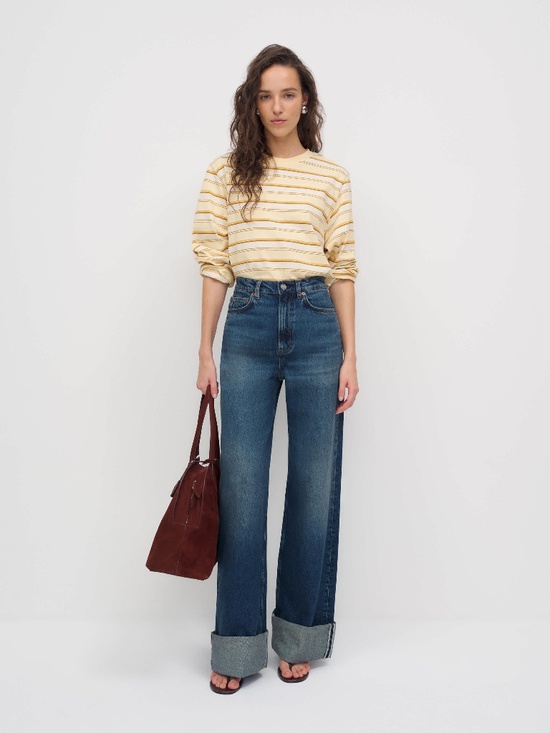 Reformation Denim - Reformation Cary High Rise Slouchy Wide Leg Jeans Blue - Size 26